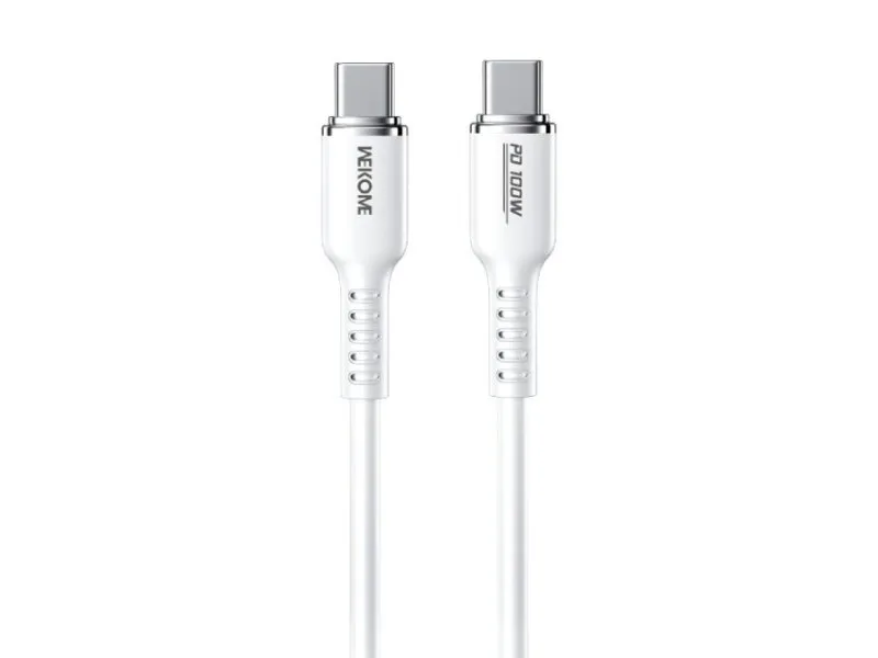 WDC-11 Kabl 3.1 USB tip C M/M 1.2m, za Super brzo punjenje 100W/480Mbps, Silicon Soft, beli