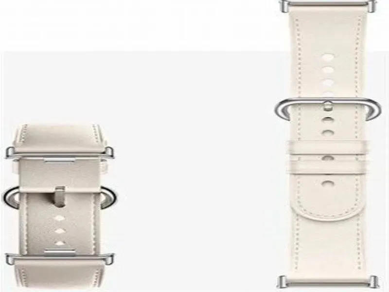 Leather Quick Release Strap Cream white