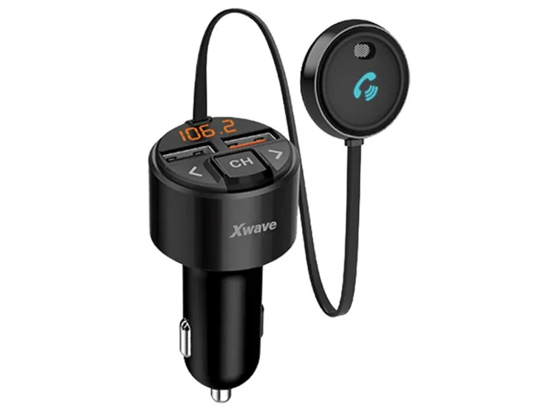 FM Transmitter BT72, 2xUSB, crni