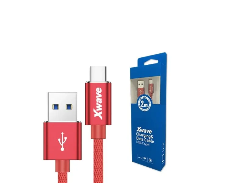 Kabl USB 3.1 na TIP-C 3.1 muško-muški 2M 3A,AI,upleteni crveni