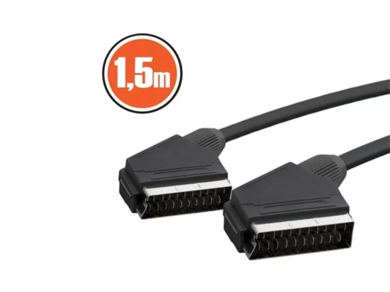 Scart-Scart 1,5m Audio-Video Kabl M-M crni