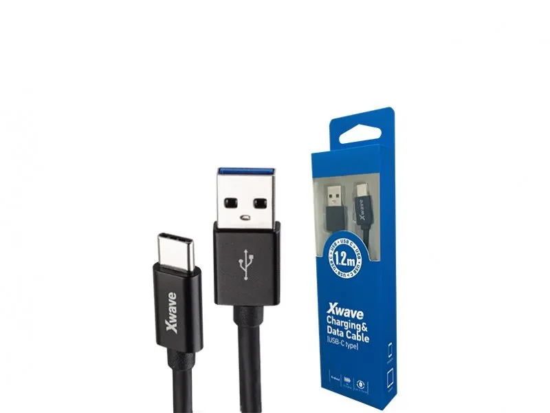 USB kabl TIP-C/USB 3.0 (tip A-muški) -USB 3.1 (TIP C-muški)/dužina 1,2m/3A /crni pvc