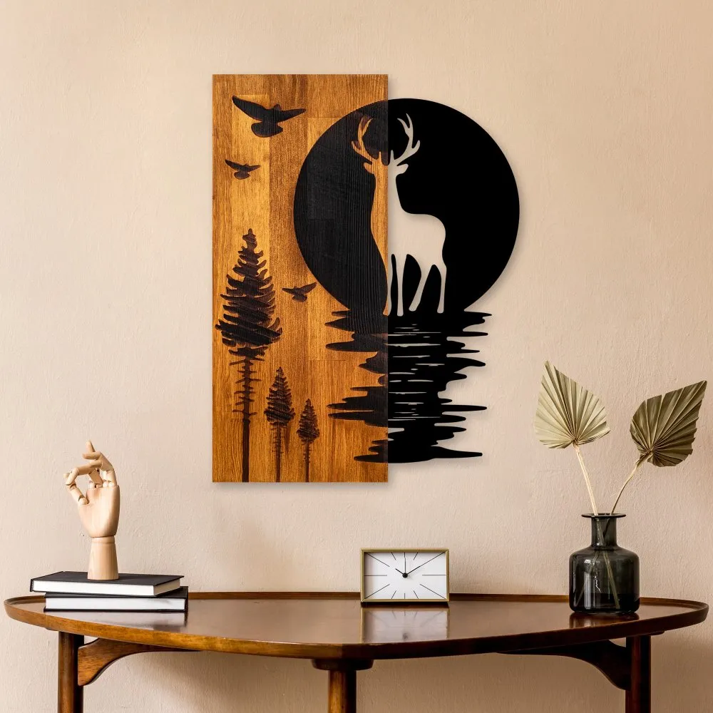 Zidna dekoracija Deer and Moon