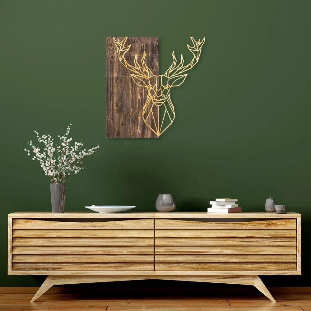 Zidna dekoracija Deer1 Gold