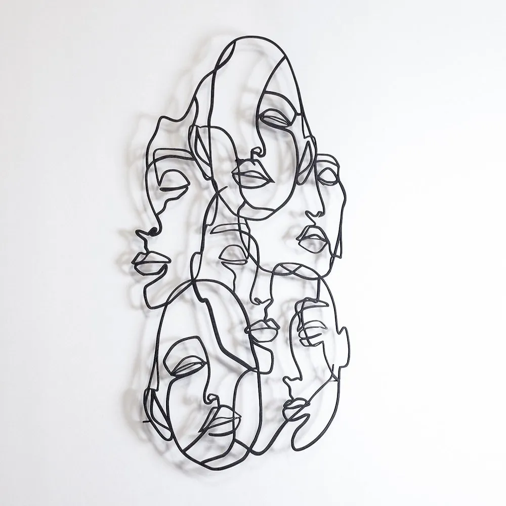Zidna dekoracija Faces Line Art APT743 M