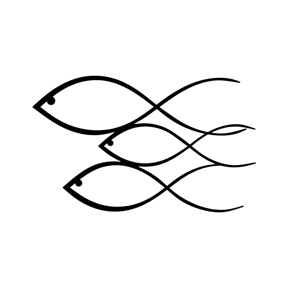 Zidna dekoracija Fish Black