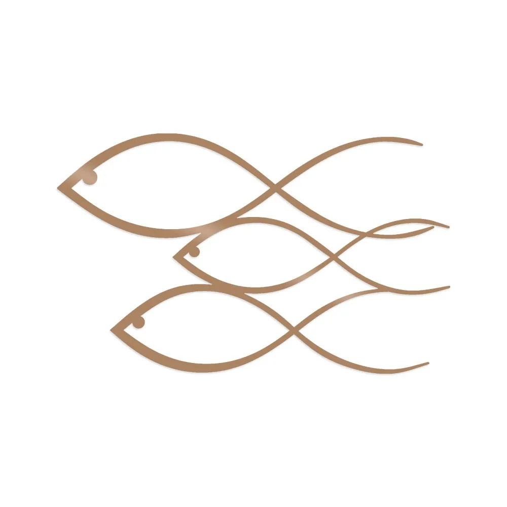 Zidna dekoracija Fish Copper