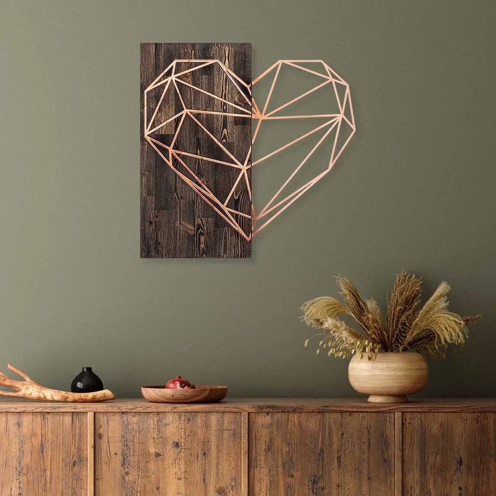 Zidna dekoracija Heart Copper