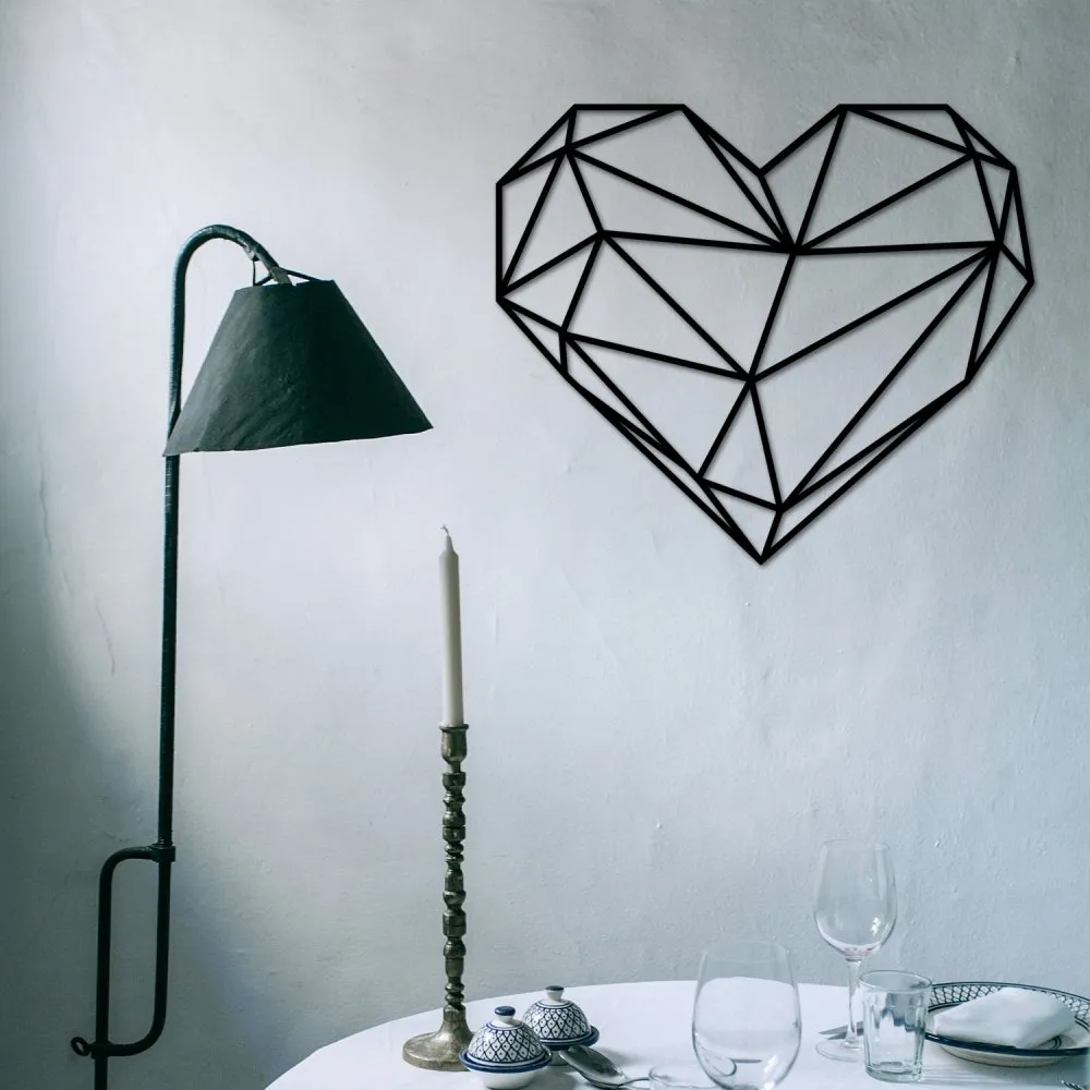 Zidna dekoracija Heart Metal Decor