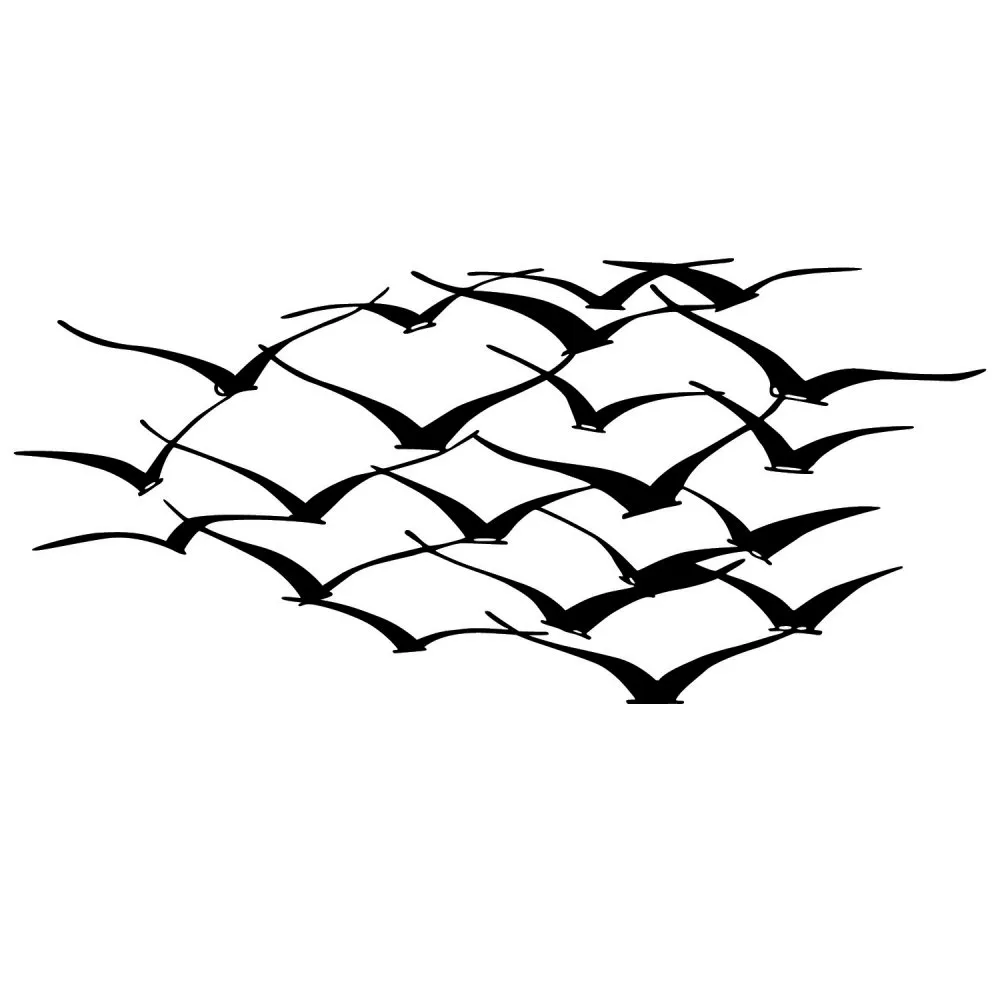 Zidna dekoracija Herd Of Birds 1