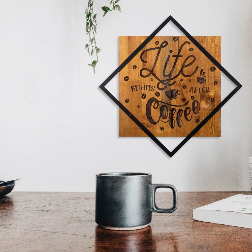 Zidna dekoracija Life Begins After Coffee