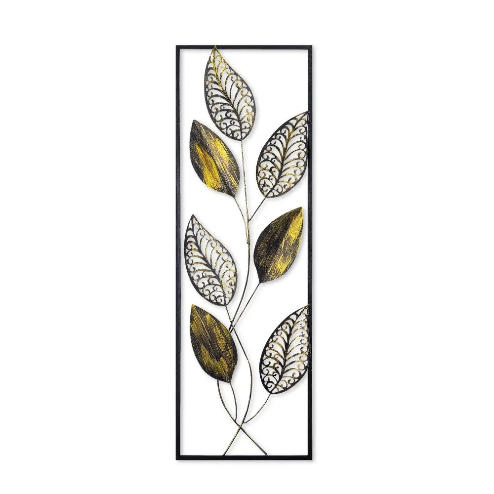 Zidna dekoracija Metal Art Leaf