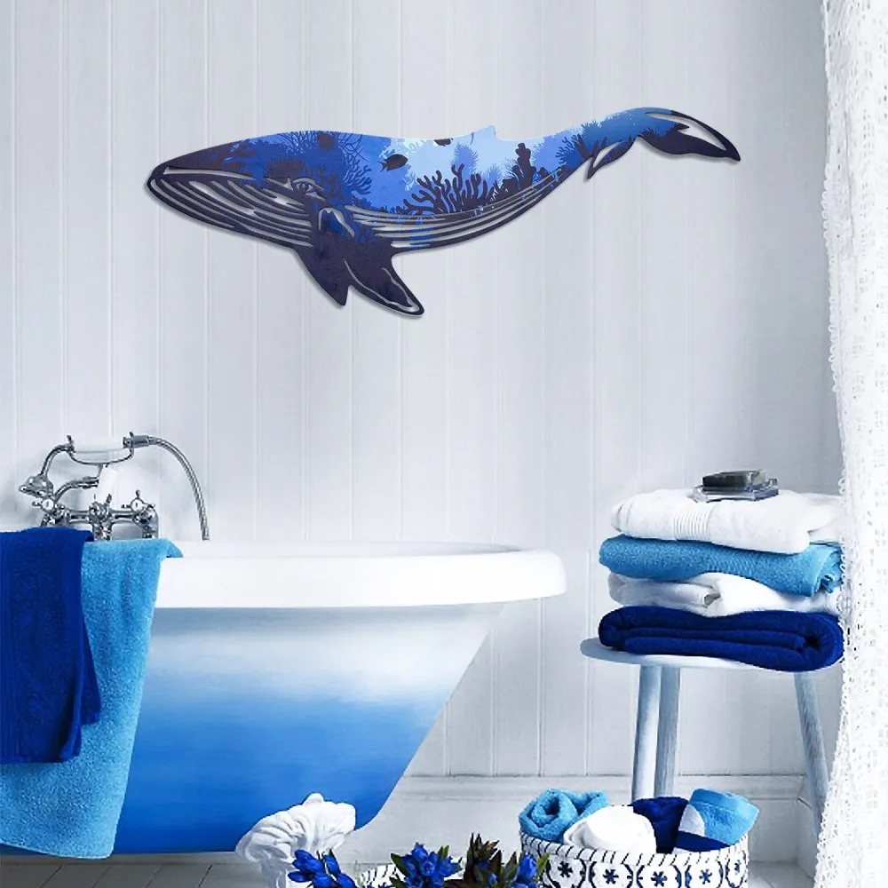 Zidna dekoracija Reef Whale Metal Wall Art APT651