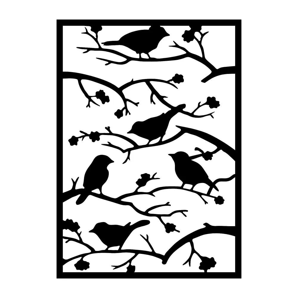 Zidna dekoracija Tree Branch Birds