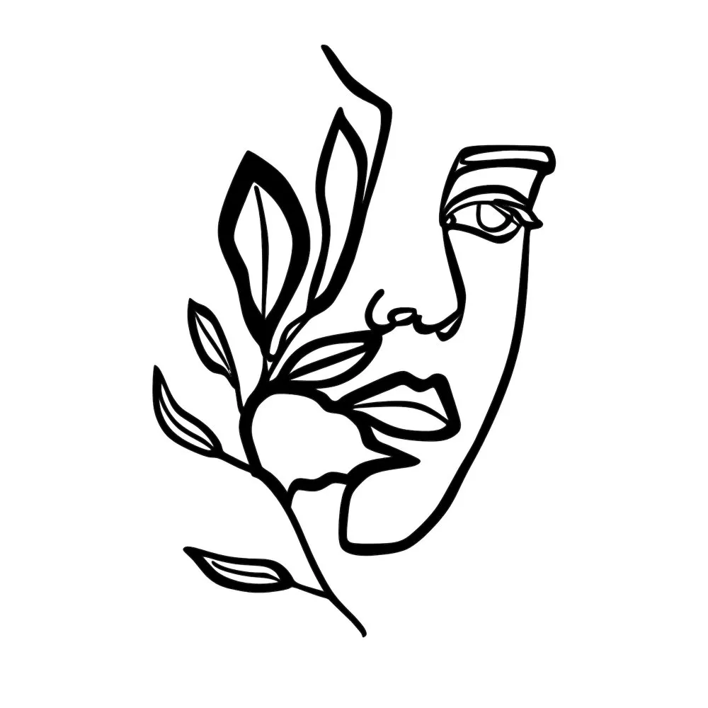 Zidna dekoracija Woman Face Behind The Branch