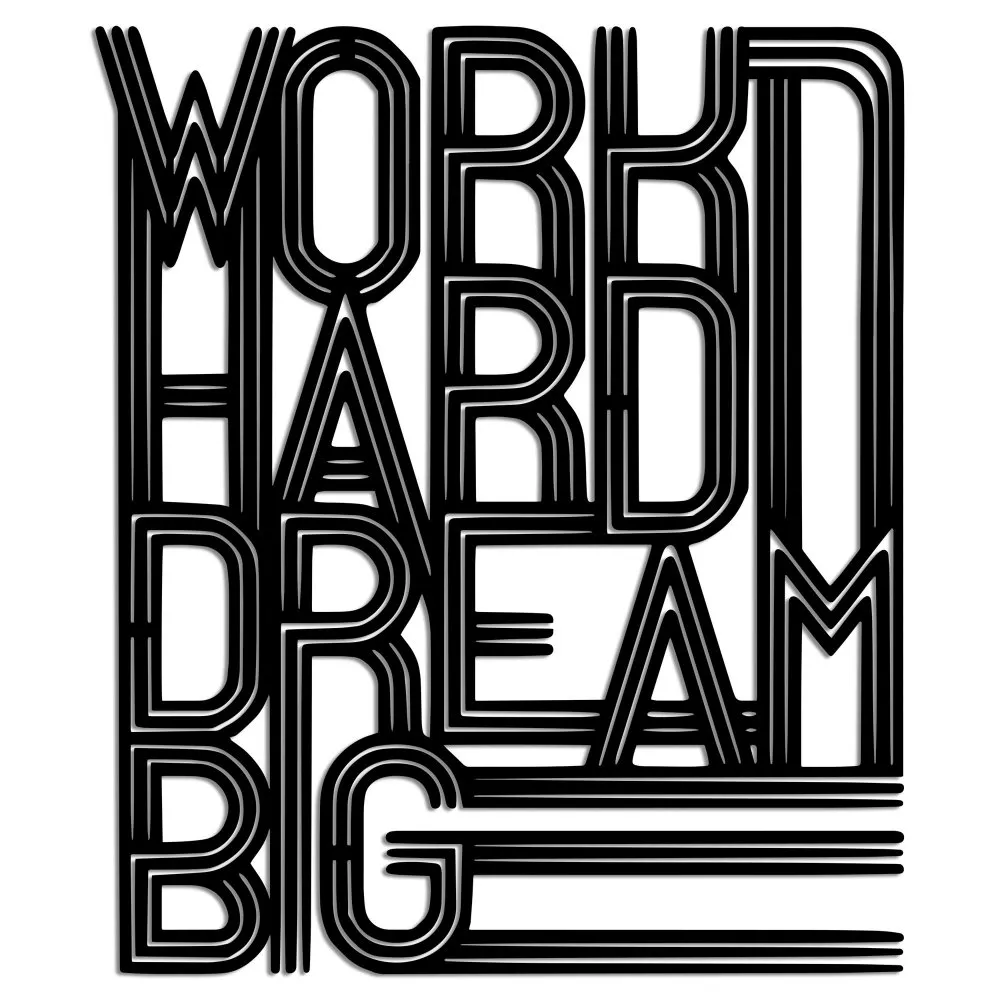 Zidna dekoracija Work Hard Dream Big 2