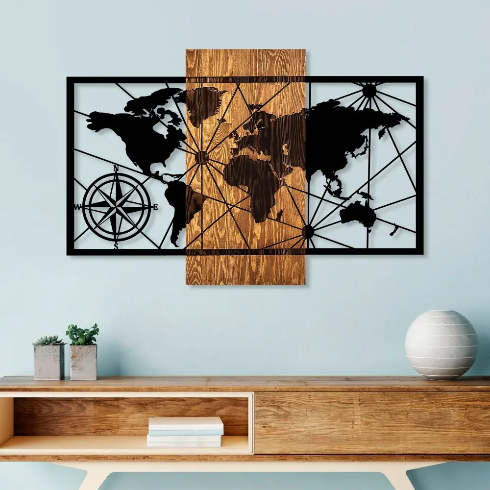 Zidna dekoracija World Map 3 M