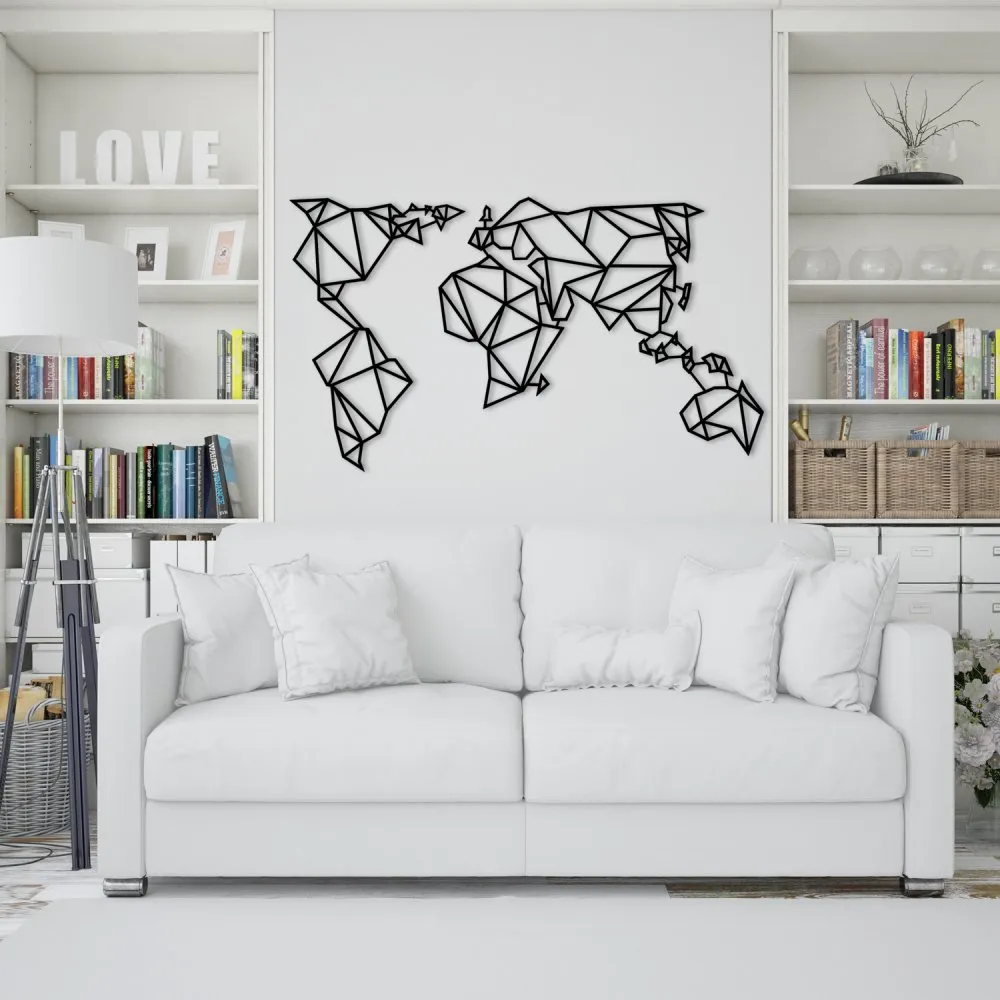 Zidna dekoracija World Map Metal Decor 4