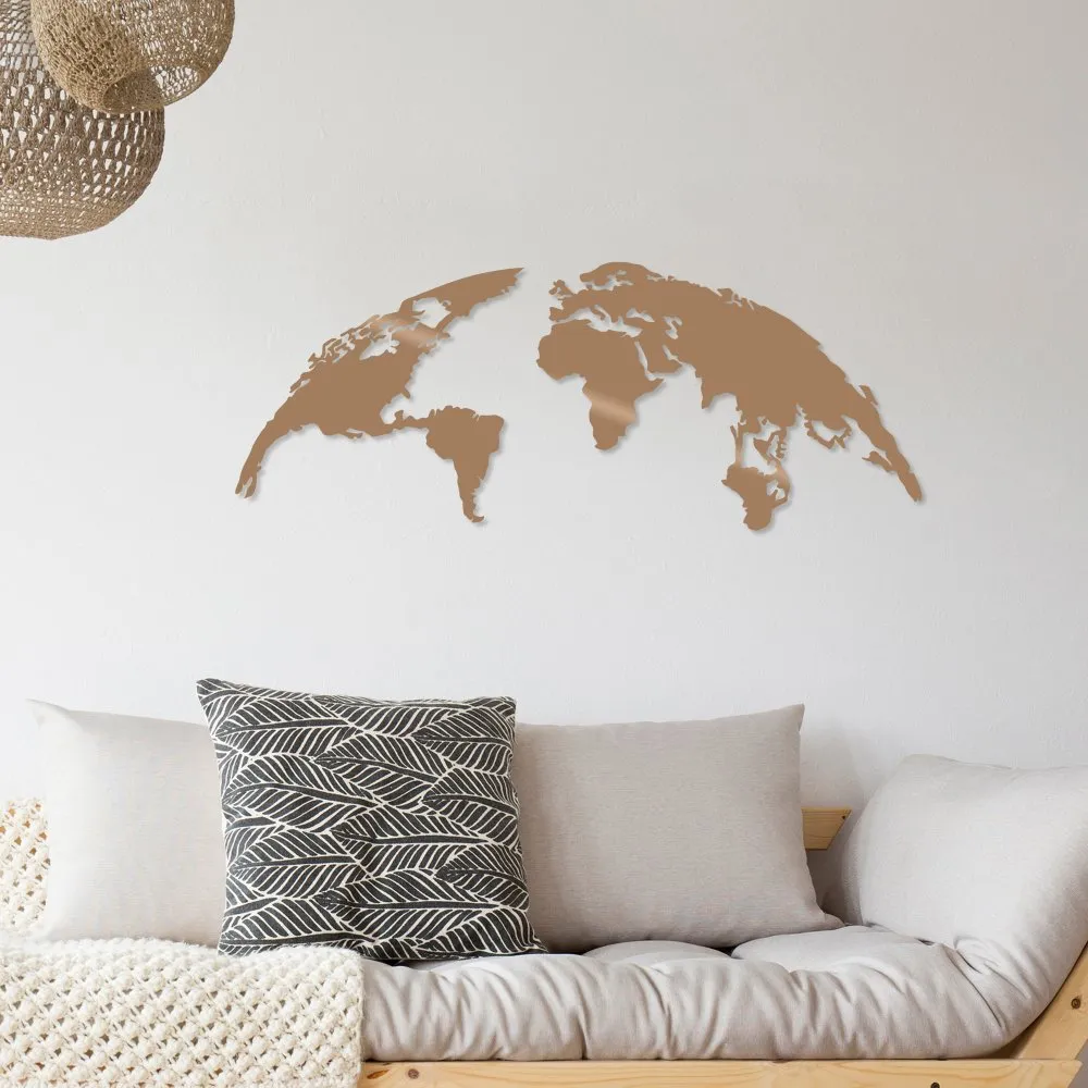 Zidna dekoracija World Map Small Copper