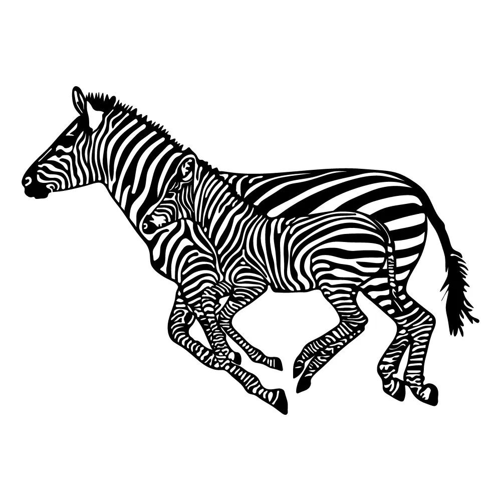 Zidna dekoracija Zebras