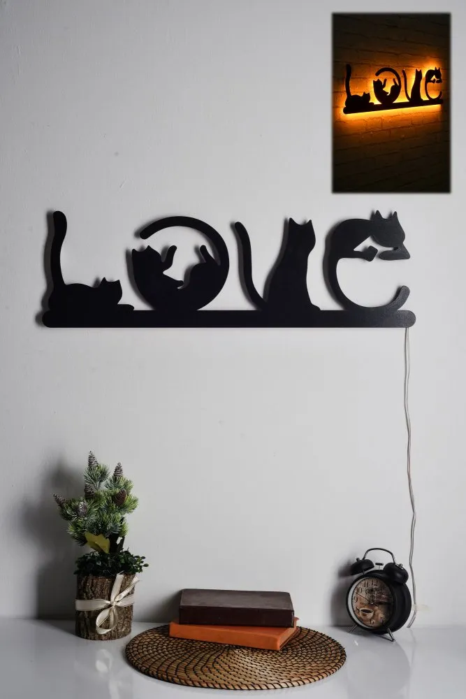 Zidna lampa Cat Love, Yellow