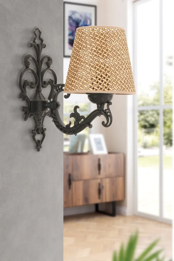 Zidna lampa Claire Hazeran Natural Black