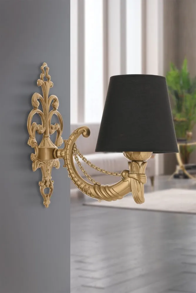 Zidna lampa Gloria Black Gold