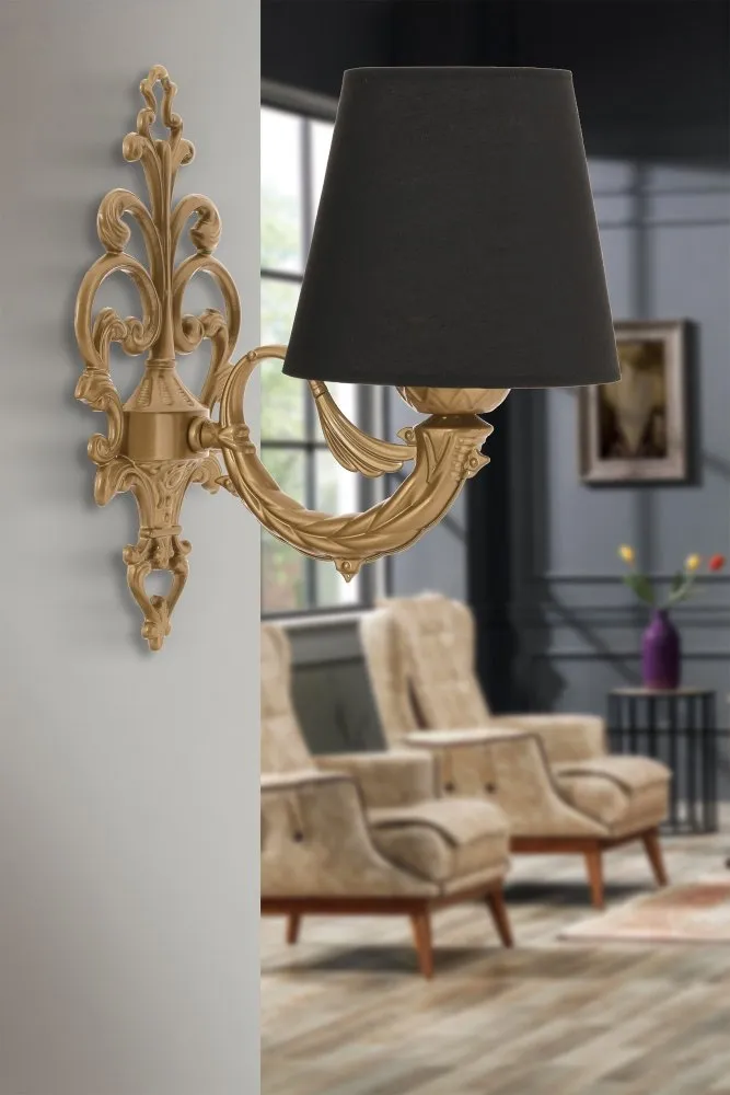 Zidna lampa Lily Black Gold