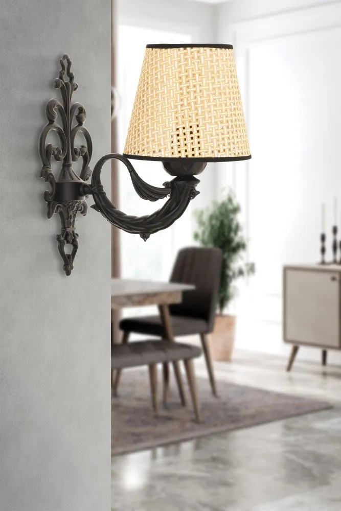 Zidna lampa Lily Coral Natural Black