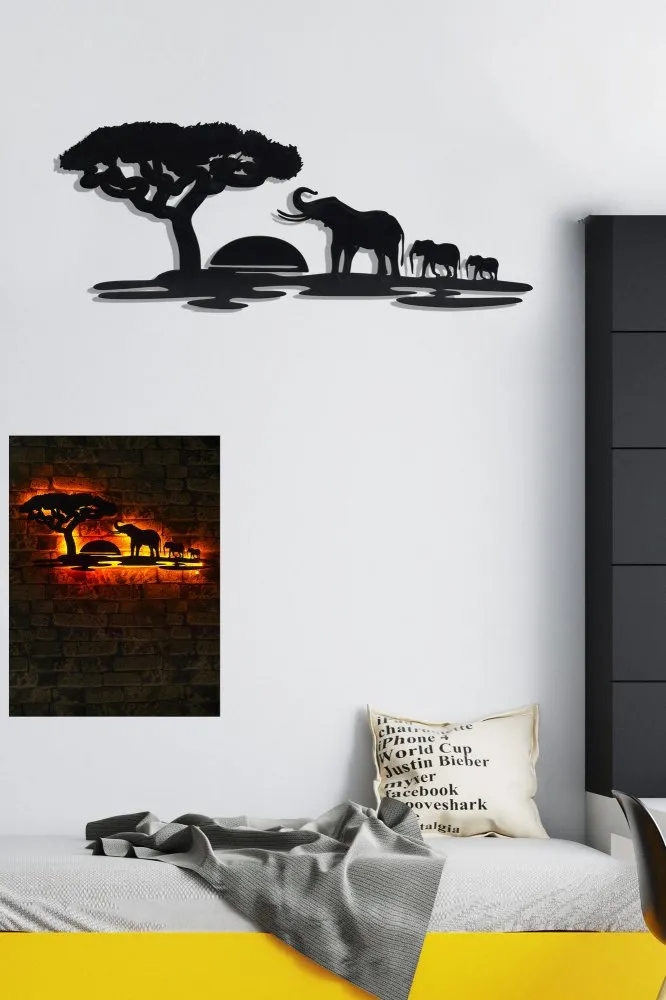 Zidna lampa Safari Yellow Red