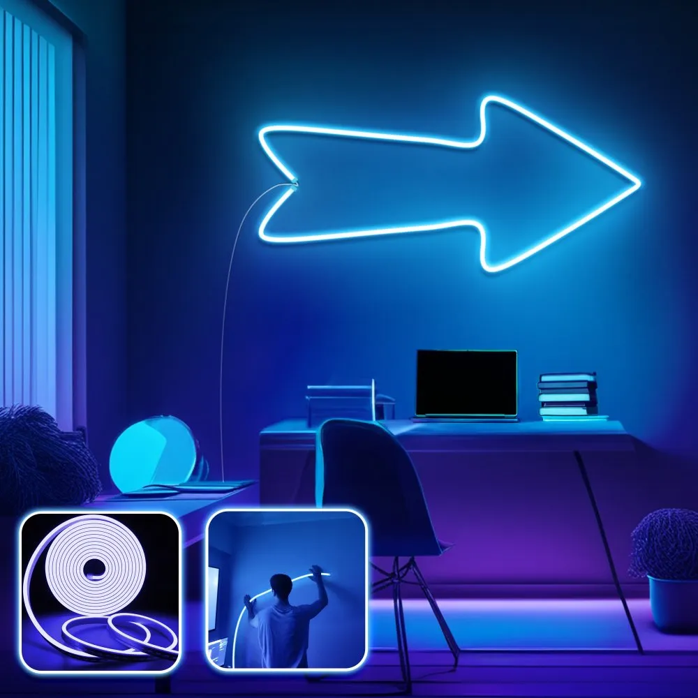 Zidna LED dekoracija Arrow Large Blue