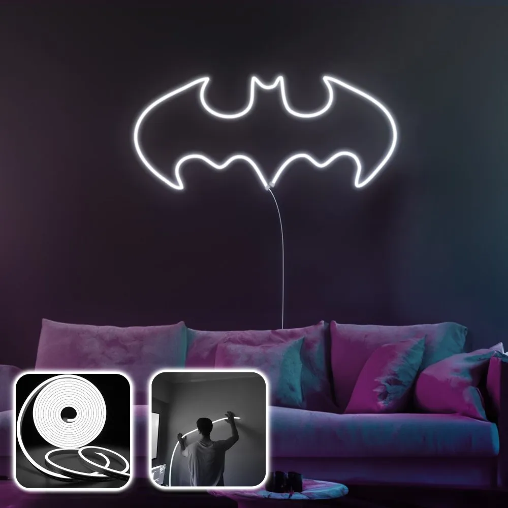 Zidna LED dekoracija Batman Night Large White