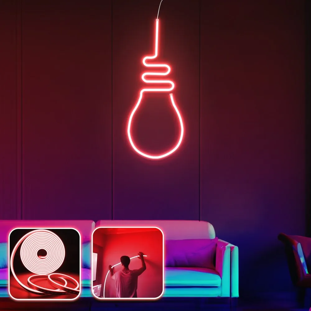 Zidna LED dekoracija Bulb Light Medium Red
