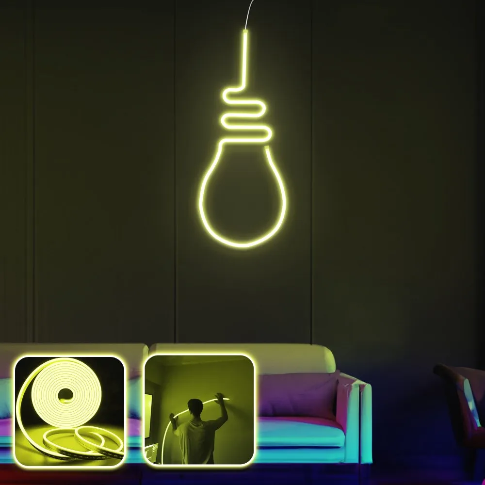 Zidna LED dekoracija Bulb Light Medium Yellow