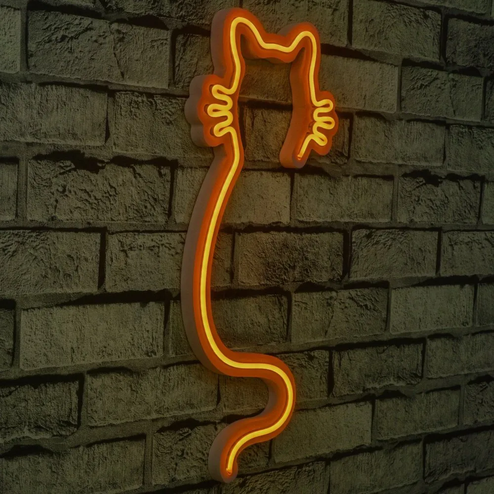 Zidna LED dekoracija Cat Yellow