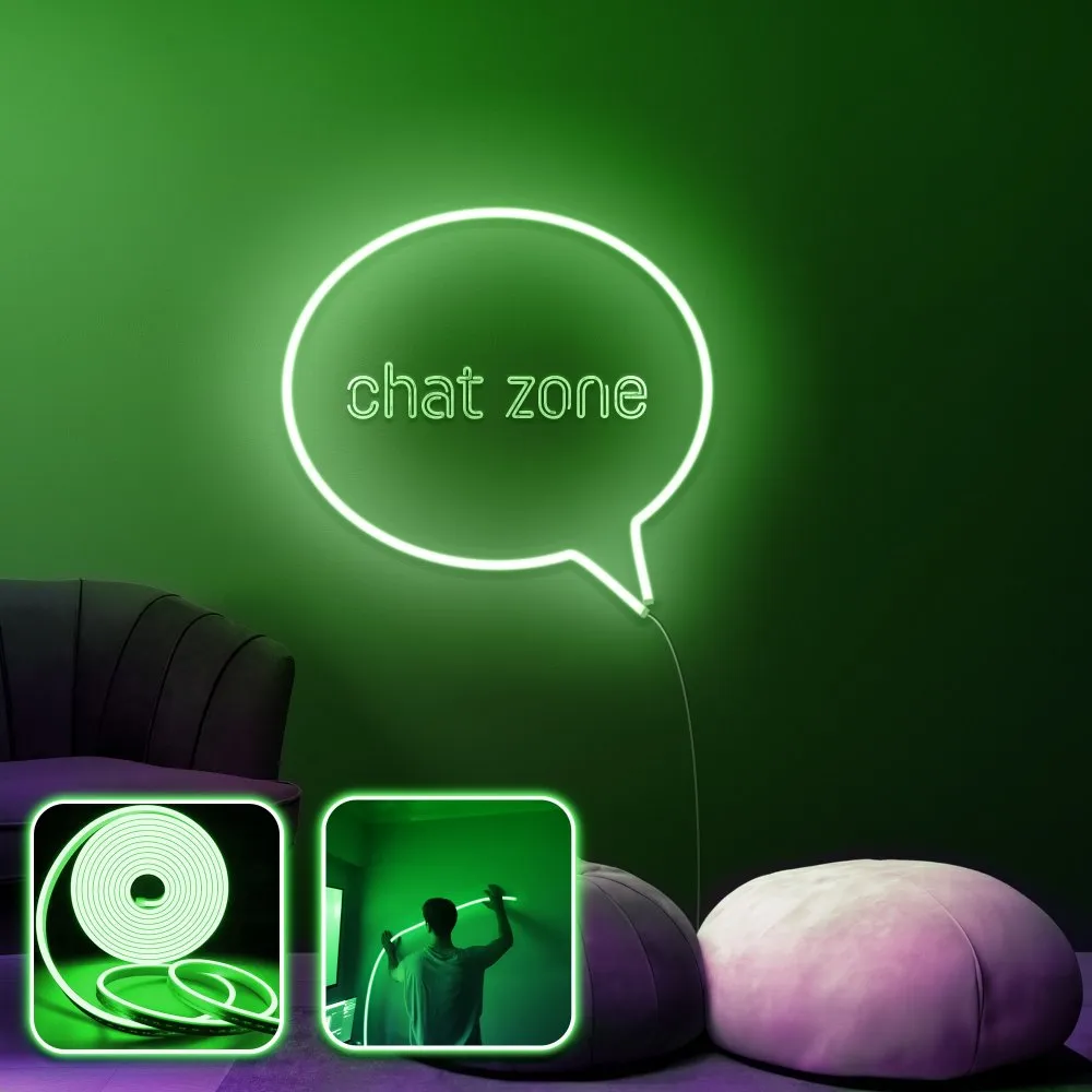 Zidna LED dekoracija Chat Zone Medium Green