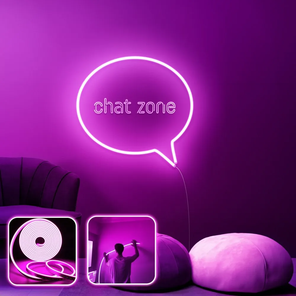 Zidna LED dekoracija Chat Zone Medium Pink