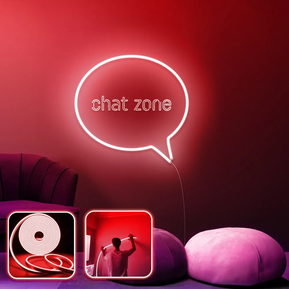 Zidna LED dekoracija Chat Zone Medium Red