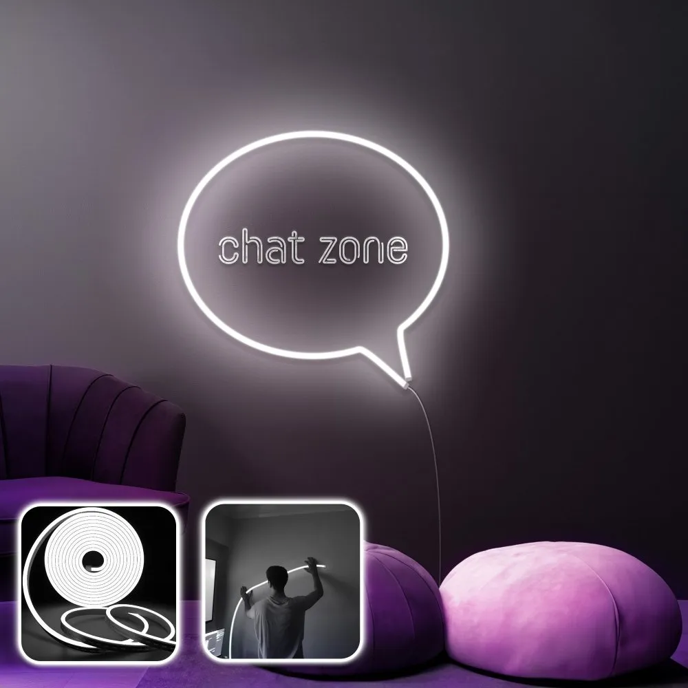 Zidna LED dekoracija Chat Zone Medium White