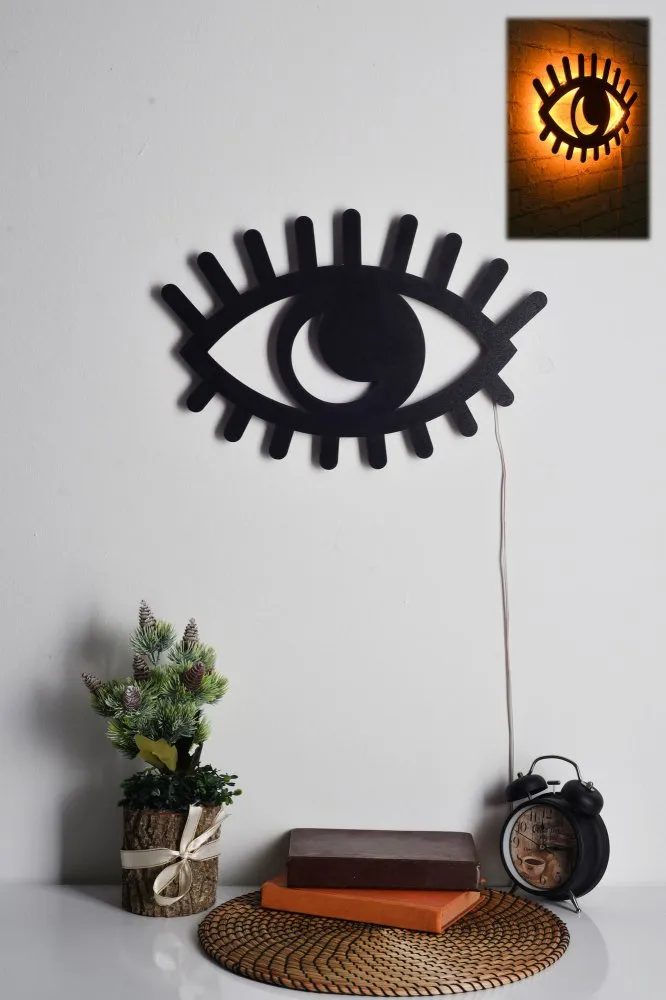 Zidna LED dekoracija Evil Eye Yellow
