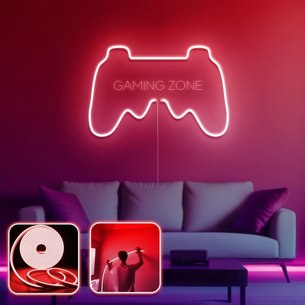 Zidna LED dekoracija Gamer Room Large Red