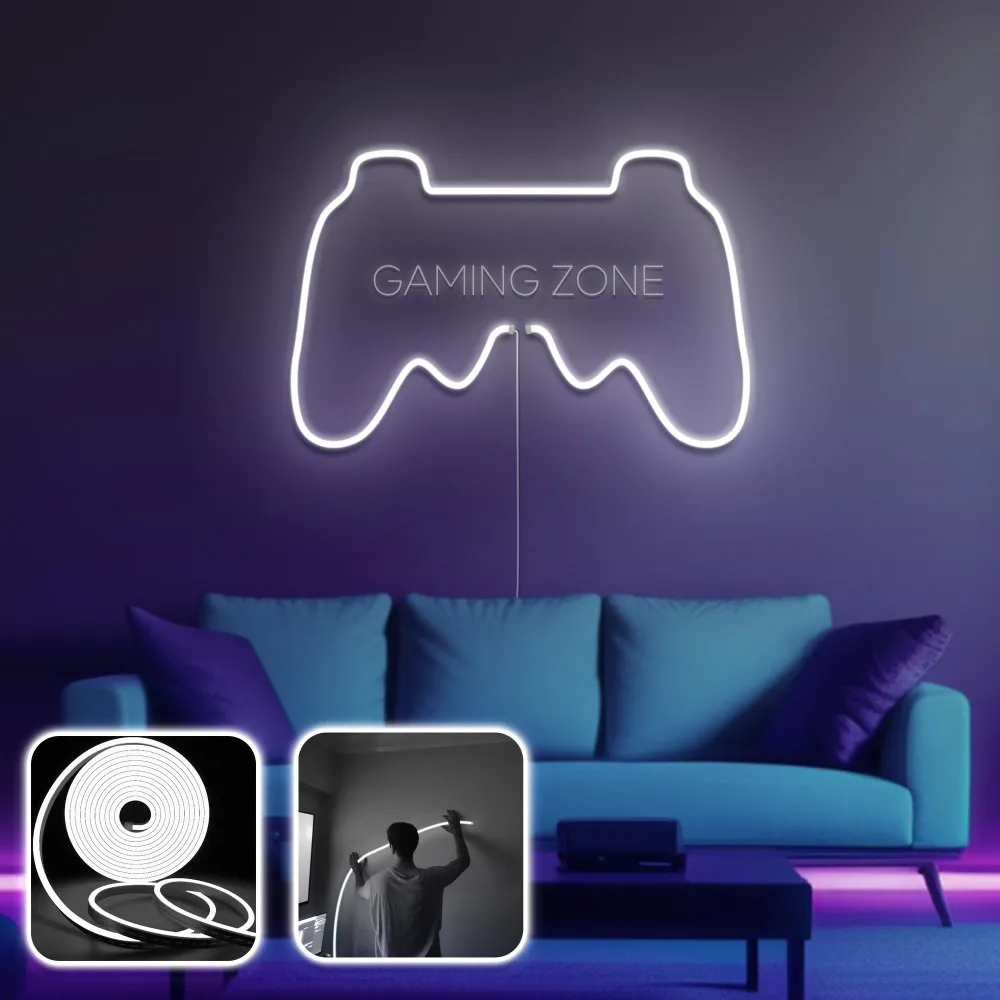Zidna LED dekoracija Gamer Room Large White