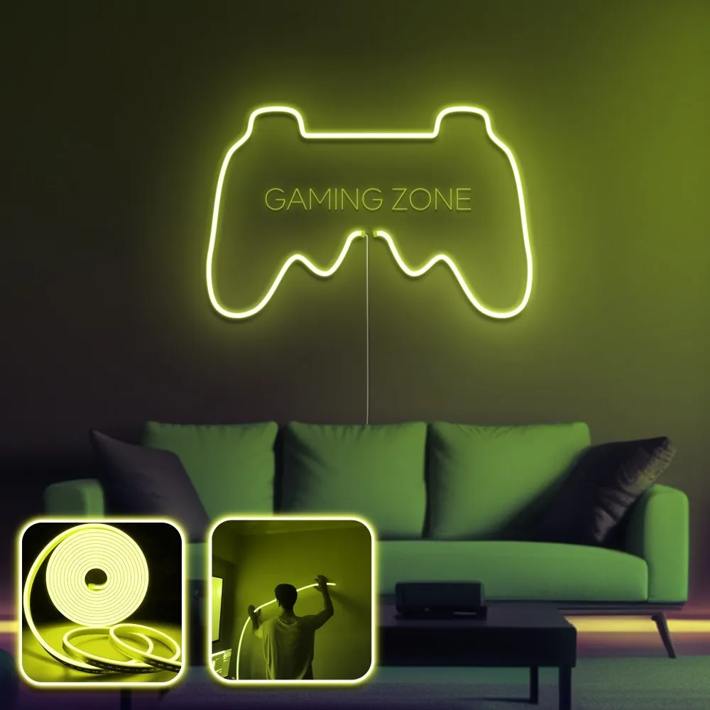 Zidna LED dekoracija Gamer Room Large Yellow