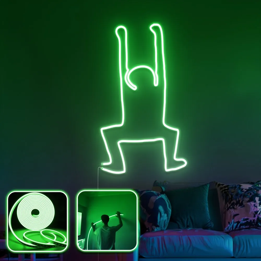 Zidna LED dekoracija Happiness XL Green