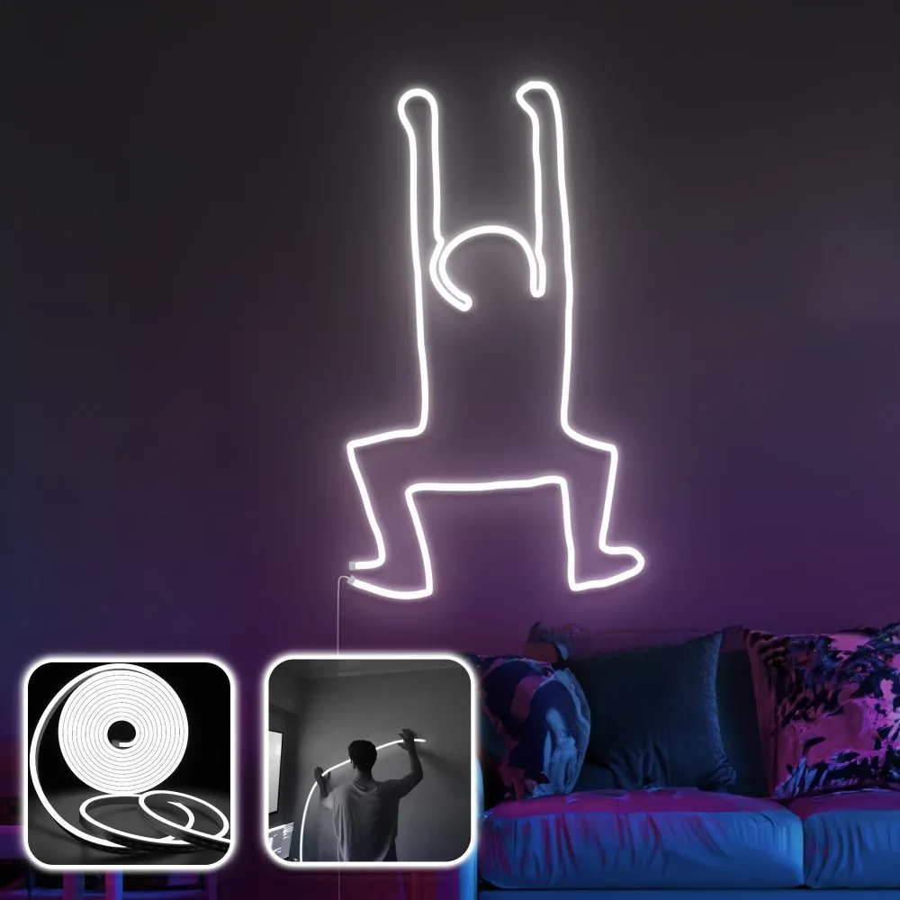 Zidna LED dekoracija Happiness XL White