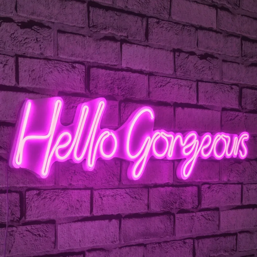 Zidna LED dekoracija Hello Gorgeous Pink
