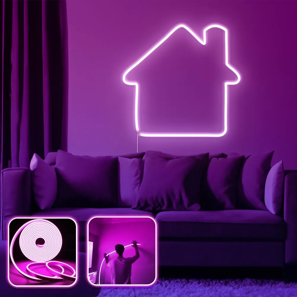 Zidna LED dekoracija Home Medium Pink