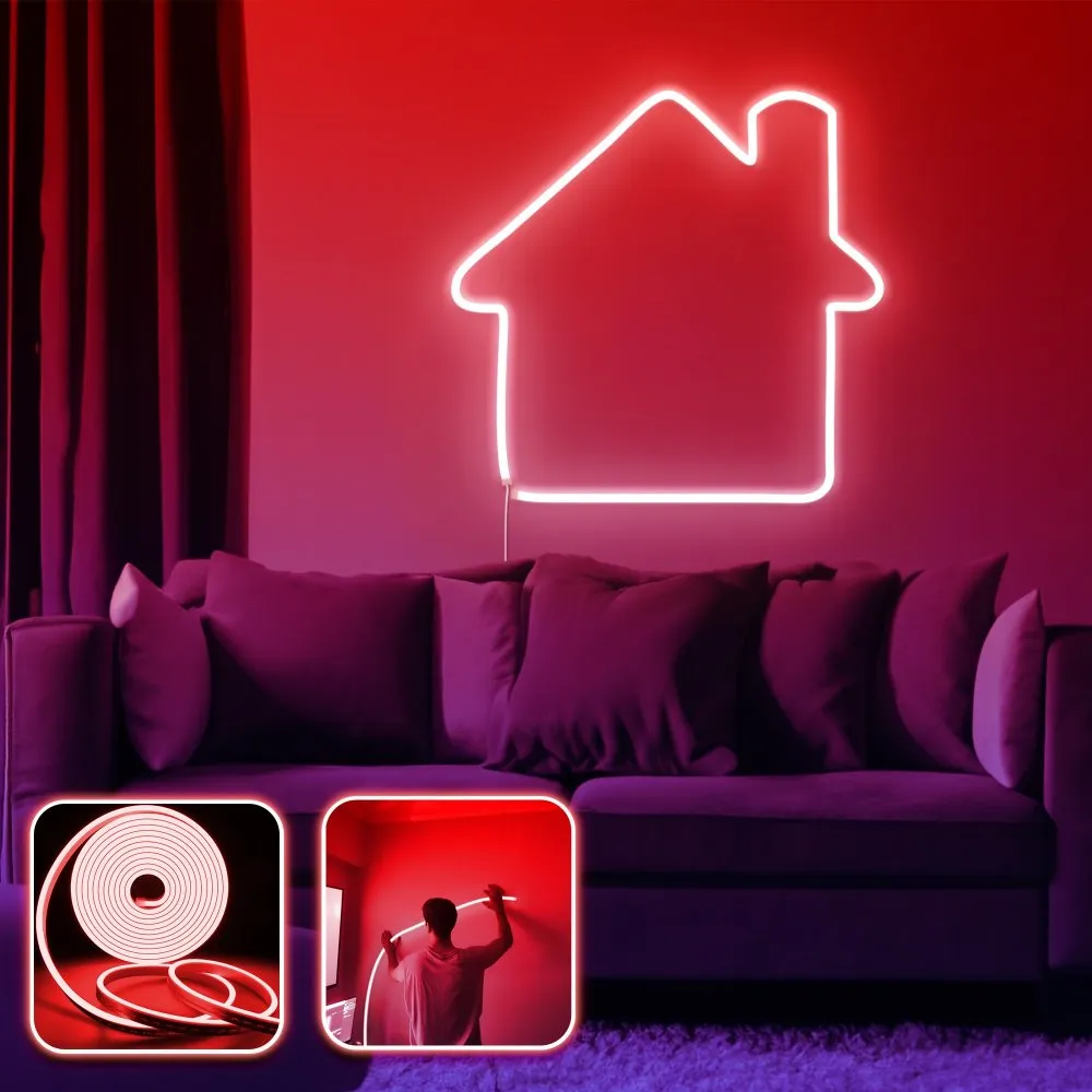 Zidna LED dekoracija Home Medium Red