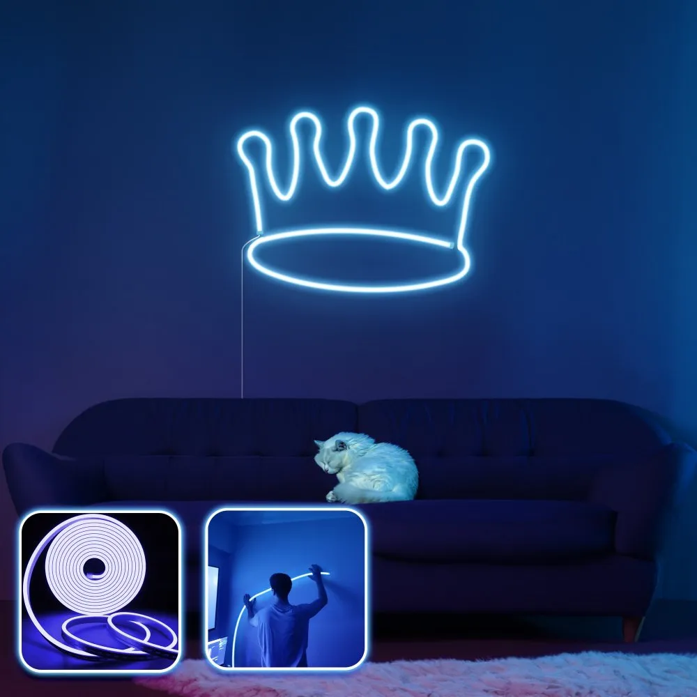 Zidna LED dekoracija King Large Blue