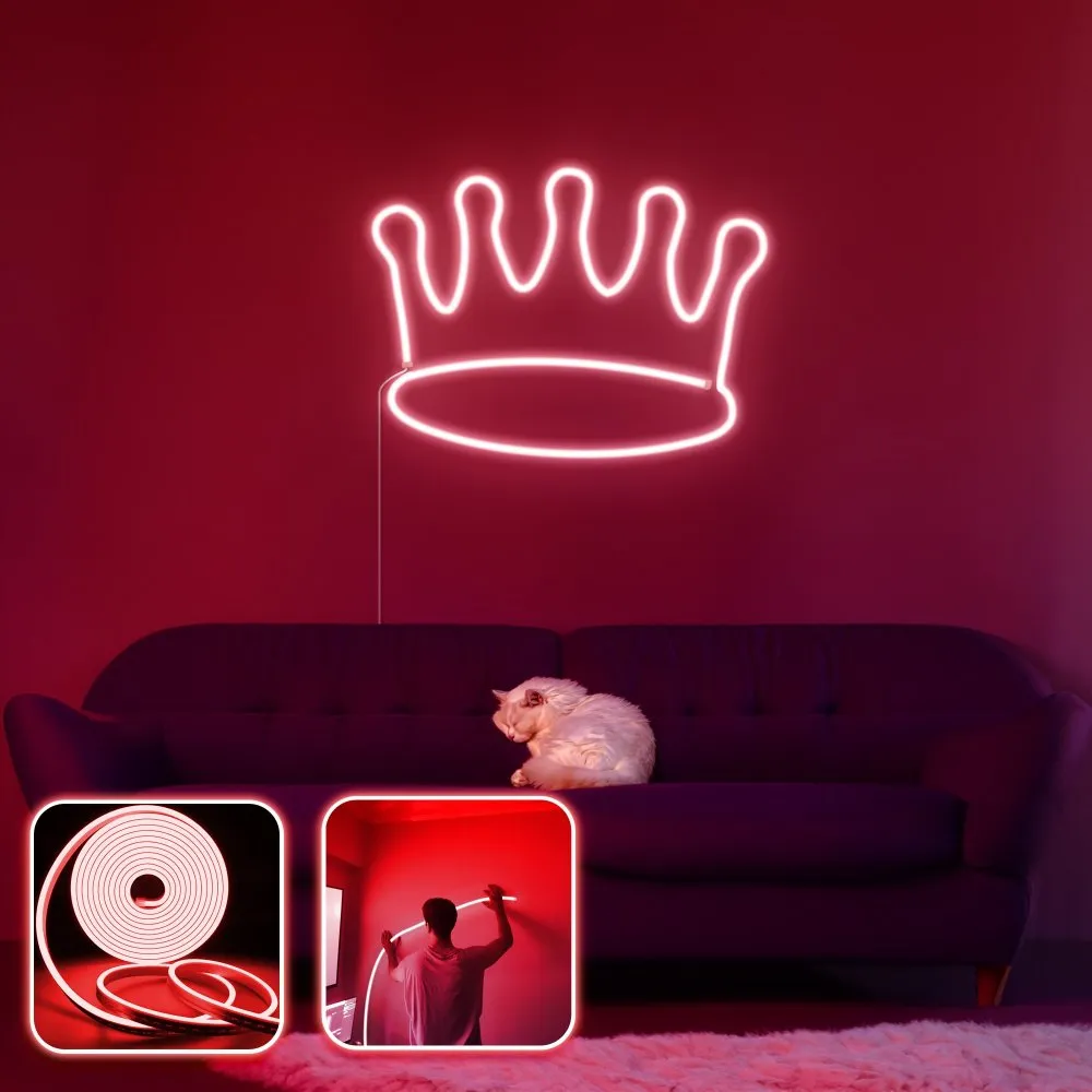 Zidna LED dekoracija King Large Red